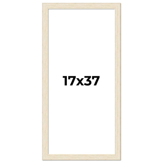 17x37 Frame White Real Wood Picture Frame Width 1.5 inches | Interior Frame Depth 0.5 inches | Barn