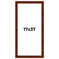 thumbnail image 1 of 17x37 Walnut Brown Veneer Real Wood Picture Frame Width 1.75 inches | Interior Frame Depth 0.5, 1 of 8