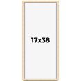 thumbnail image 1 of 17x38 Frame Beige Real Wood Picture Frame Width 0.75 inches | Interior Frame Depth 0.5 inches |, 1 of 8