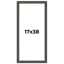 17x38 Frame Black-Brown Medieval Solid Wood Picture Frame | 1.5 Inch Moulding Width | Gotham