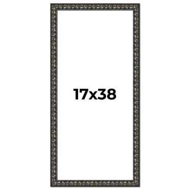 17x38 Frame Black-Brown Medieval Solid Wood Picture Frame | 1.5 Inch Moulding Width | Gotham