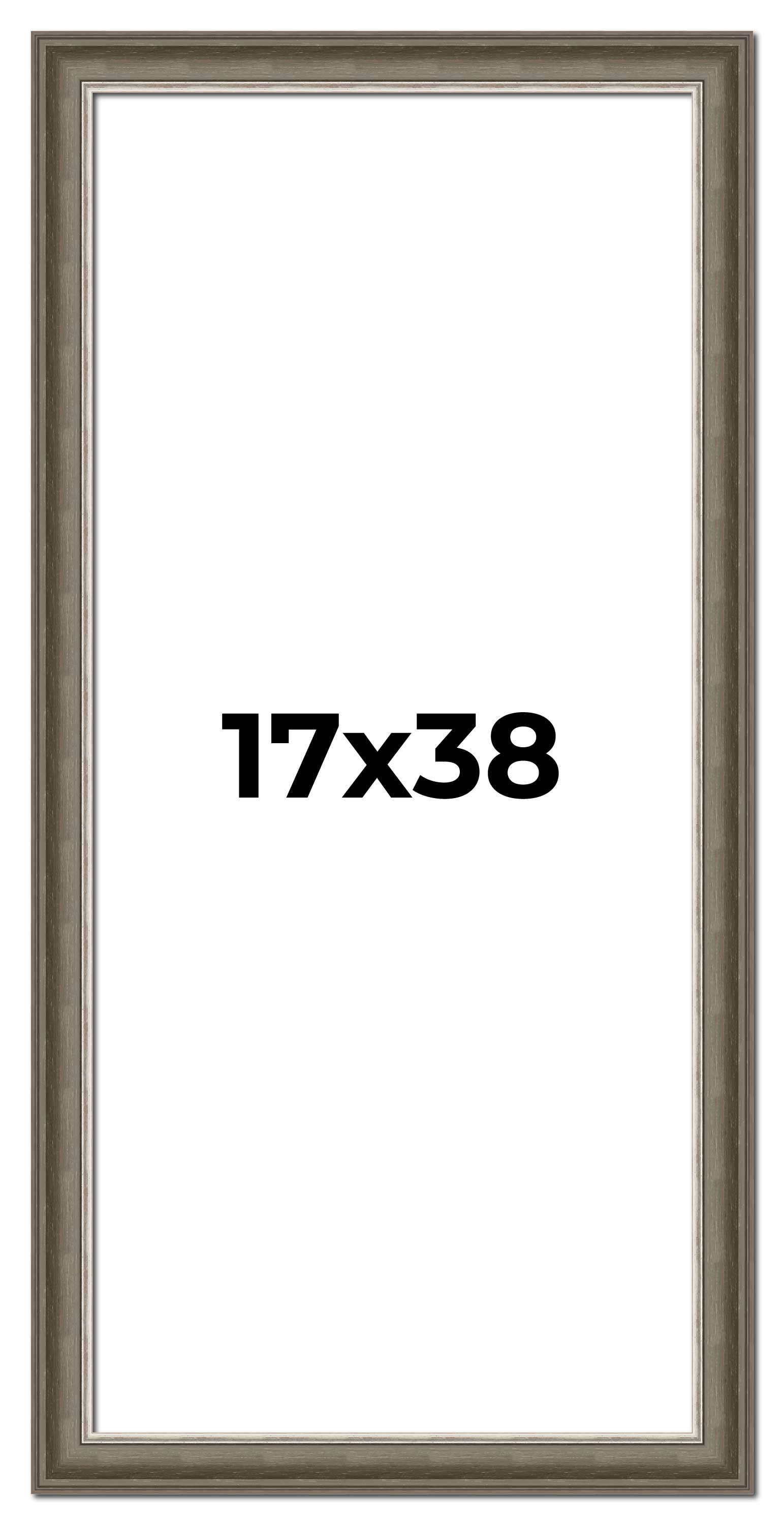 17x38 Frame Brown Solid Wood Picture Frame | 1.75 Inch Moulding Width ...