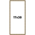 thumbnail image 1 of 17x38 Frame Gold Kingsley Distressed Solid Wood Picture Frame Width 0.75 Inches | Interior Frame, 1 of 8