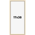 thumbnail image 1 of 17x38 Frame Natural Wood Picture Frame | 0.75 Inch Moulding Width | with UV Acrylic Plexiglass,, 1 of 8