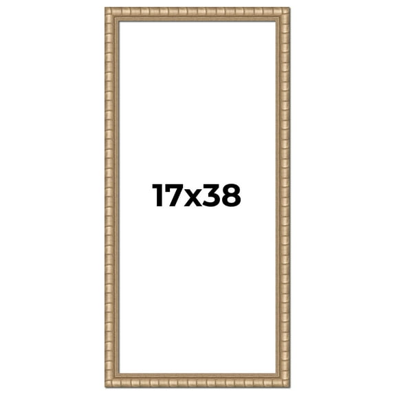 17x38 Frame Silver Real Wood Picture Frame Width 1.5 inches | Interior Frame Depth 0.5 inches |