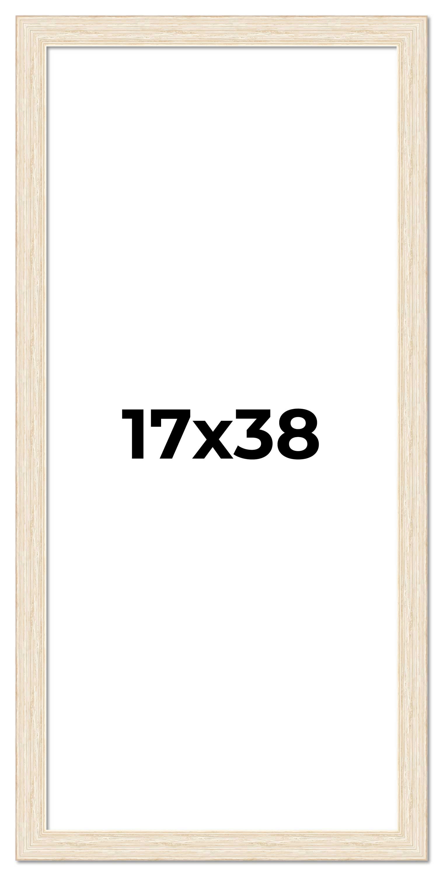 17x38 Frame White Real Wood Picture Frame Width 1.75 inches
