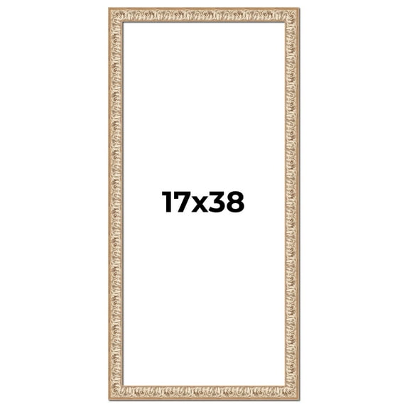17x38 Frame White Real Wood Picture Frame Width 1.5 inches | Interior Frame Depth 0.5 inches |