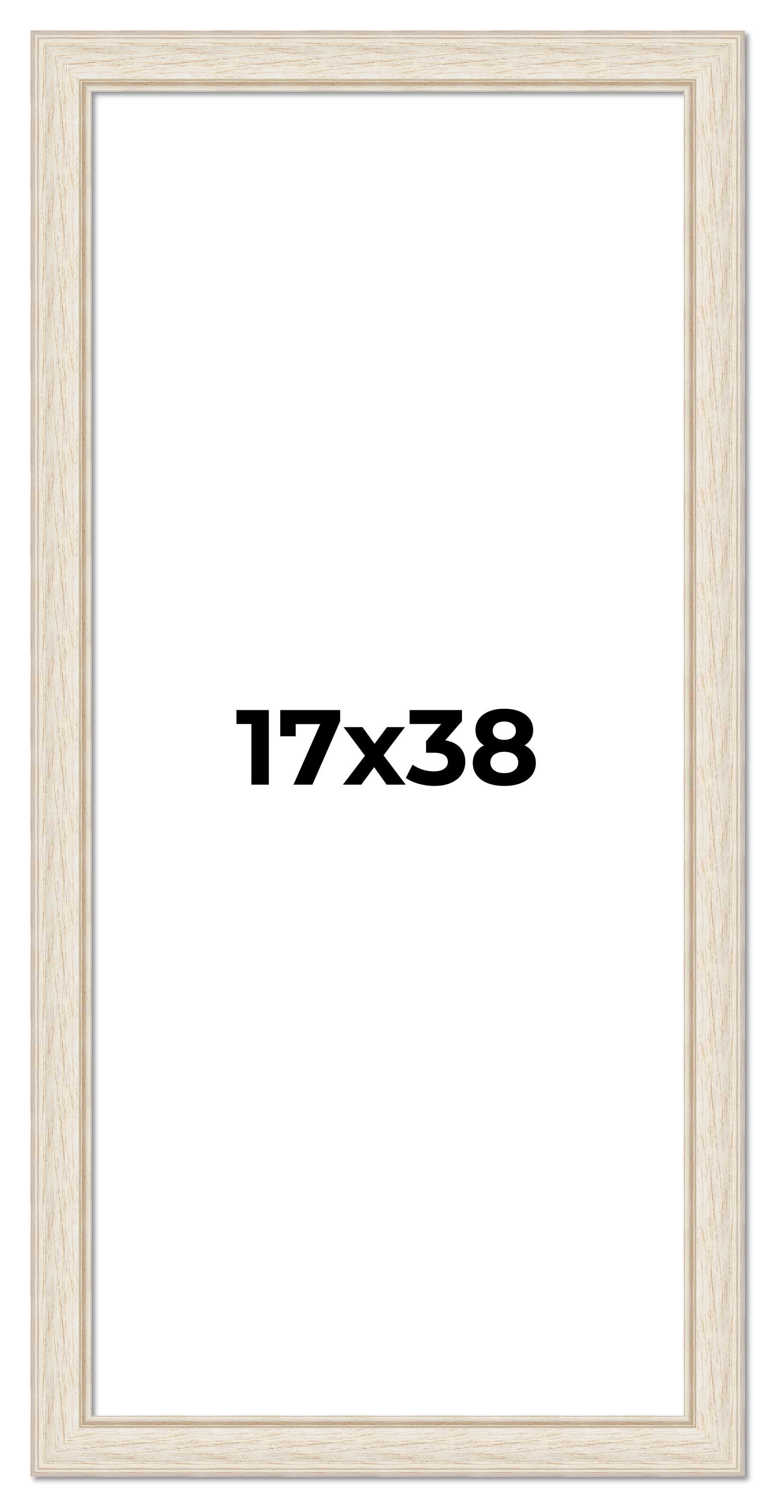 17x38 Frame White Real Wood Picture Frame Width 0.75 inches