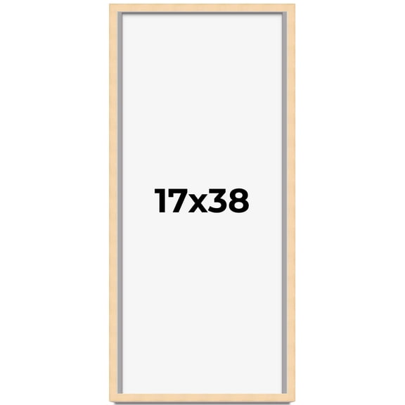17x38 Shadow Box Frame Brown | 0.875 Inches Deep Real Wood Contemporary Shadowbox Display Frame |