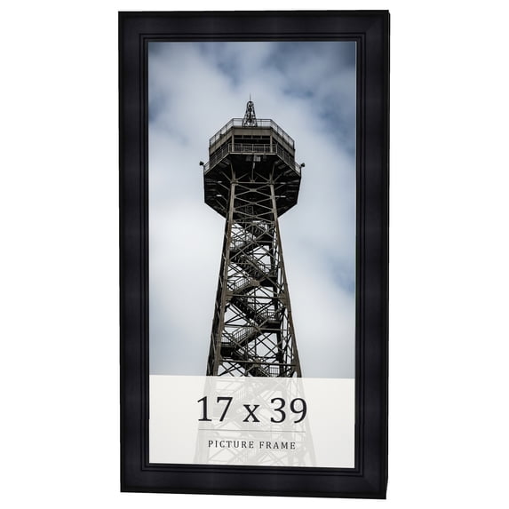 17x39 Frame Black Passaggi Solid Wood Picture Frame Width 1.5 Inches | Interior Depth 0.5 Inches |