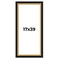 thumbnail image 1 of 17x39 Frame Gold Real Wood Picture Frame Width 2.25 Inches | Interior Frame Depth 0.5 Inches |, 1 of 8