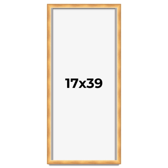 17x39 Shadow Box Bronze Cross-Brushed Display Frame | 1.625 Inches Deep Solid Wood | UV Resistant