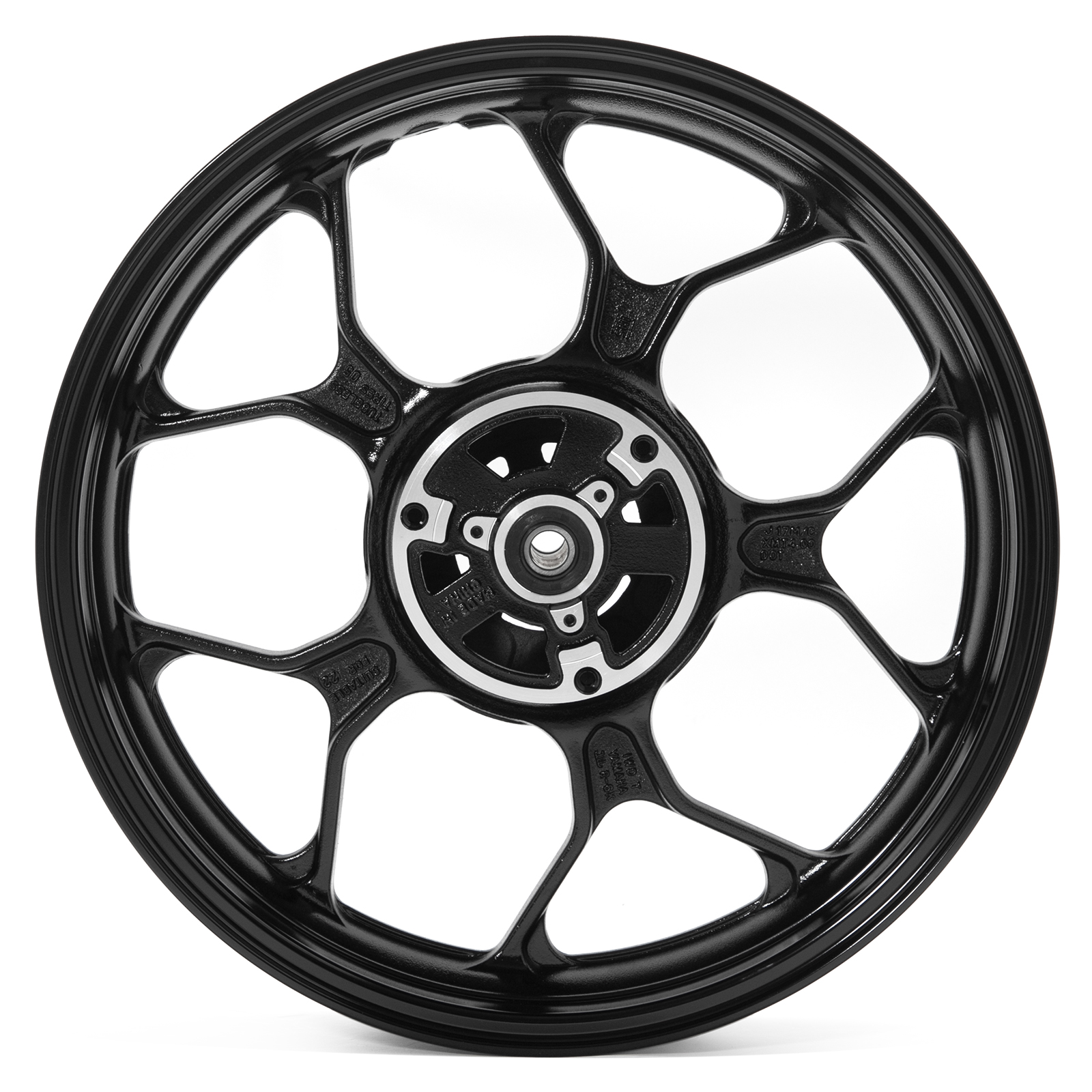 17x4.0" Gloss Black Rear Wheel Rim Tubeless for Yamaha YZF R3 15-22/ R25 18-20/ MT-03 20-22/ MT-25 18-21