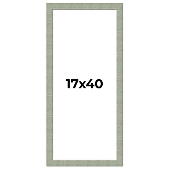 17x40 Frame Green Desert Pear Solid Wood Picture Frame | 1.625 Inch Moulding Width | Interior Frame