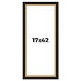 thumbnail image 1 of 17x42 Frame Gold Real Wood Picture Frame Width 2.25 Inches | Interior Frame Depth 0.5 Inches |, 1 of 8
