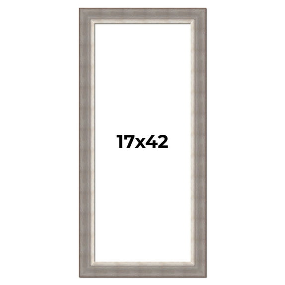 17x42 Frame Grey Real Wood Picture Frame Width 2.75 Inches | Interior Frame Depth 0.5 Inches |
