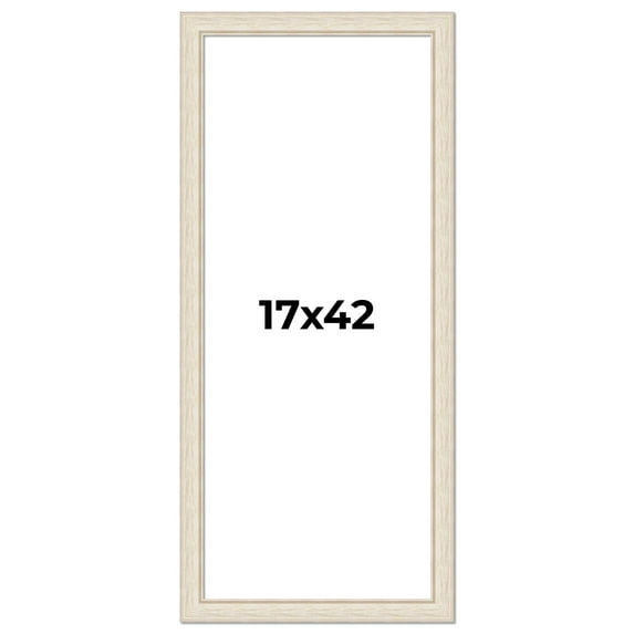 17x42 Frame White Real Wood Picture Frame Width 1.75 inches | Interior Frame Depth 0.5 inches |