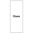 thumbnail image 1 of 17x44 Frame White Scuffed Rustic Solid Wood Picture Frame | 0.75 Inch Moulding Width| Includes UV, 1 of 8