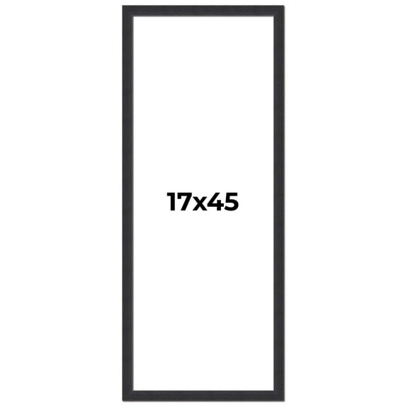 17x45 Frame Black Real Wood Picture Frame Width 1.25 Inches | Interior Frame Depth 0.5 Inches |