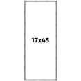 thumbnail image 1 of 17x45 Frame Silver Grey Distressed Solid Wood Picture Frame | 0.75 Inch Moulding Width | Interior, 1 of 8