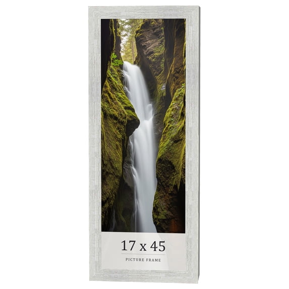 17x45 Frame White Real Wood Picture Frame Width 1.5 inches | Interior Frame Depth 0.5 inches | Barn