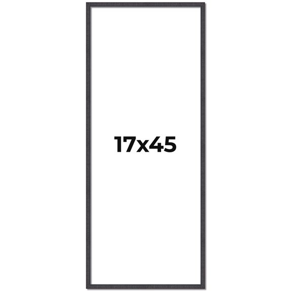 17x45 Rustic Brown Real Wood Picture Frame Width 0.75 inches | Interior Frame Depth 0.5 inches |