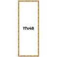 thumbnail image 1 of 17x48 Frame Gold Bamboo Picture Frame - Complete Modern Photo Frame Includes UV Acrylic Shatter, 1 of 8