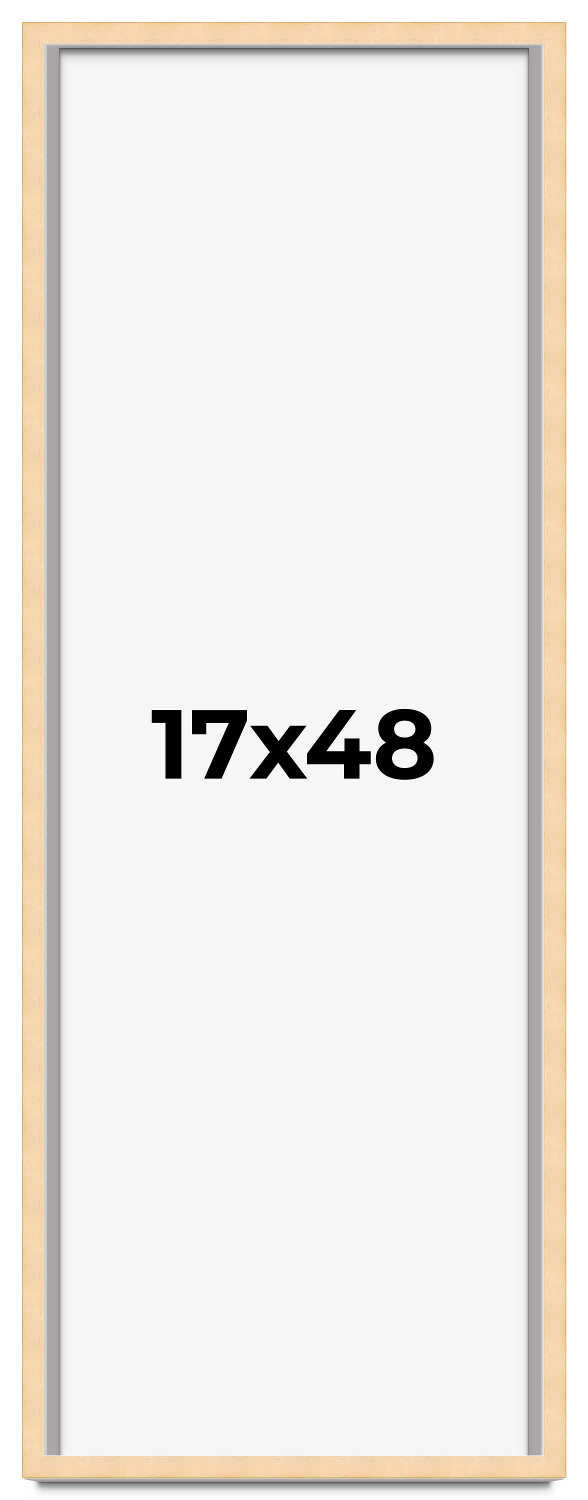 17x48 Frame Natural Wood Picture Frame | 0.75 Inch Moulding Width ...