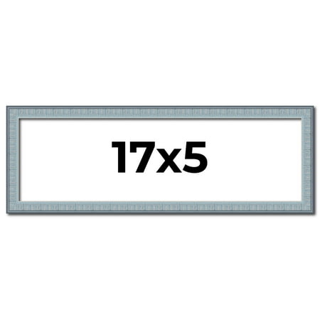 17x5 Frame Rustic Sky Blue Solid Wood Picture Frame | 0.75 Inch Moulding Width |Includes UV Acrylic