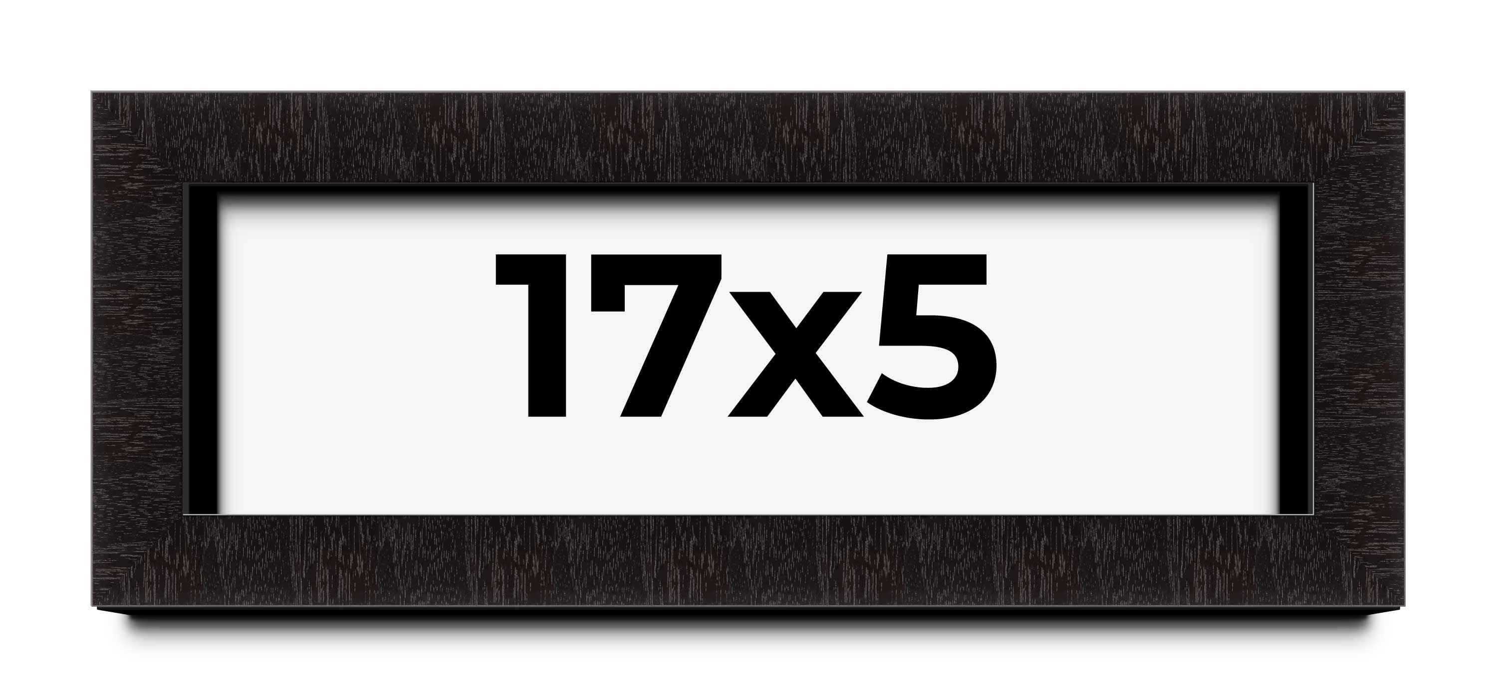 One Rabbet Frame 17x5 Shadow Box Black Solid Wood Display Picture Frame | 1 Inch Rabbet ...
