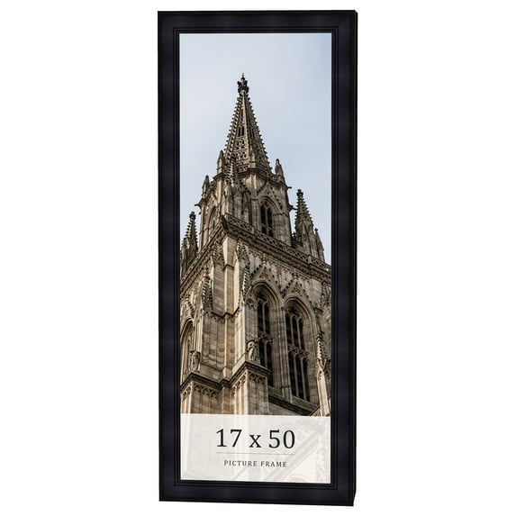 17x50 Frame Black Passaggi Solid Wood Picture Frame Width 1.5 Inches | Interior Depth 0.5 Inches |