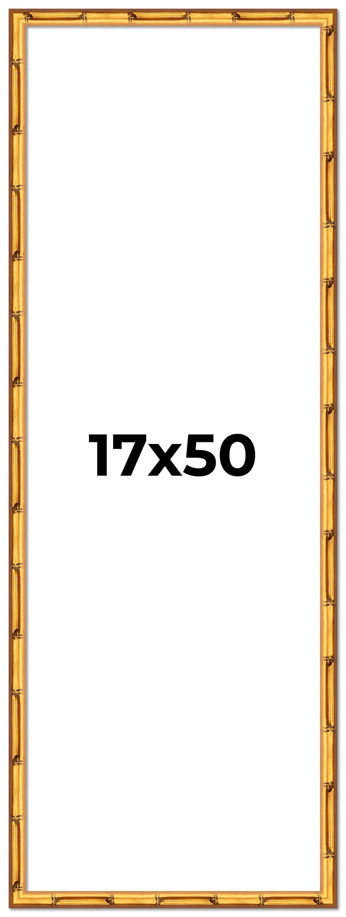 17x50 Frame Gold Bamboo Solid Wood Picture Frame | 1 Inch Moulding ...