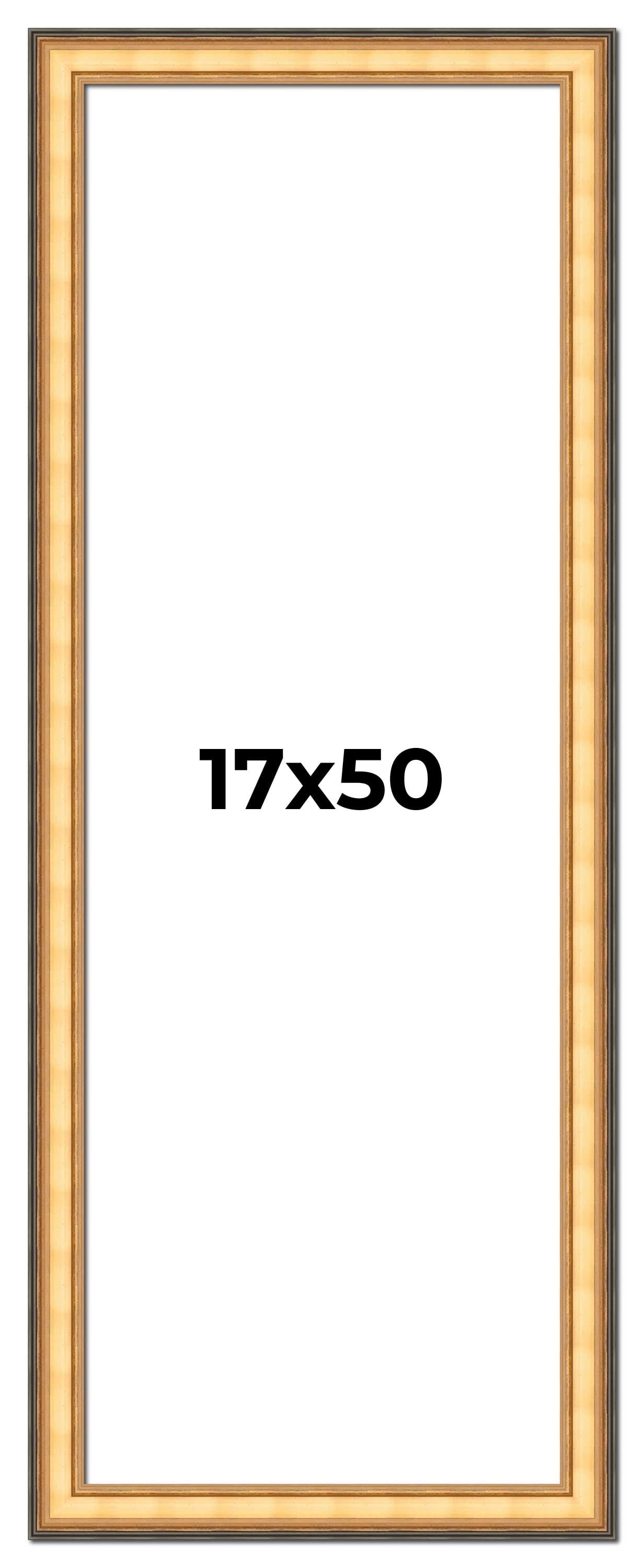 17x50 Frame Gold Plein Aire Solid Wood Picture Frame Width 2 Inches ...