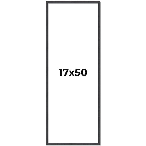 17x50 Rustic Brown Real Wood Picture Frame Width 0.75 inches | Interior Frame Depth 0.5 inches |