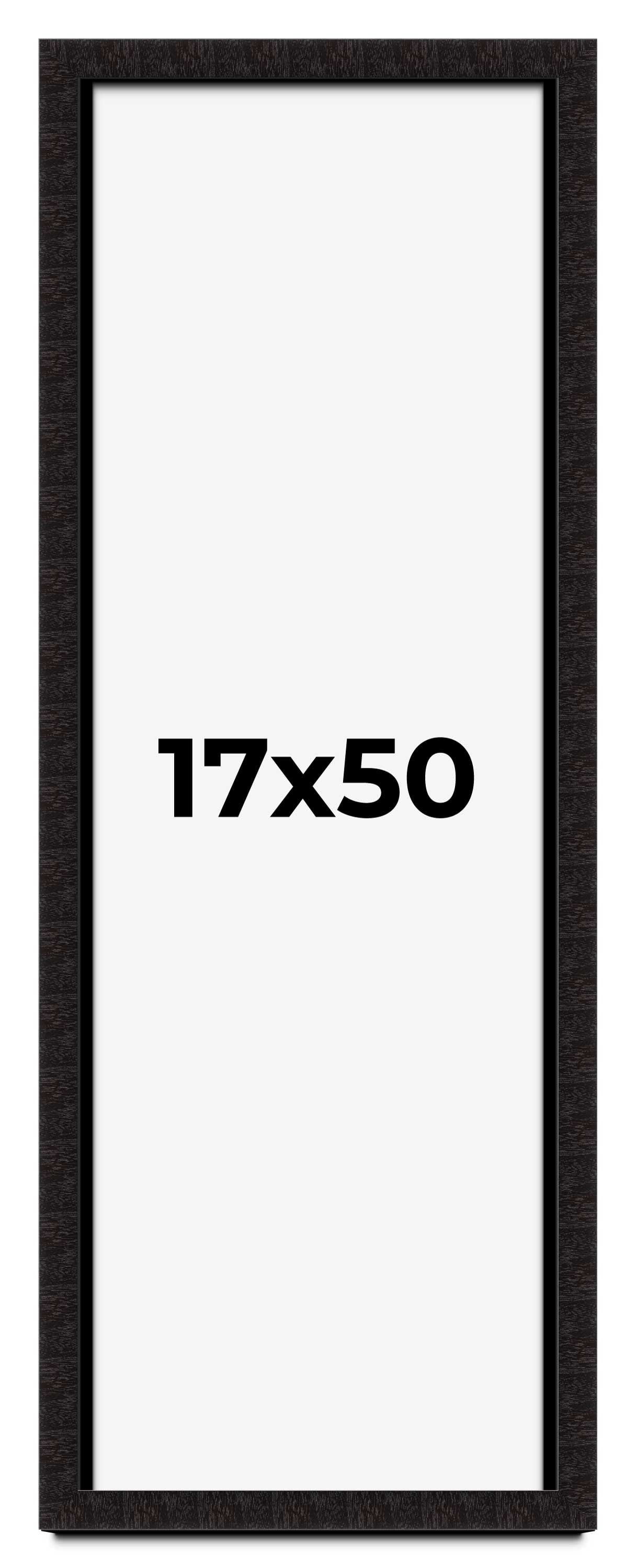 17x50 Shadow Box Black Solid Wood Display Picture Frame | 1 Inch Rabbet ...