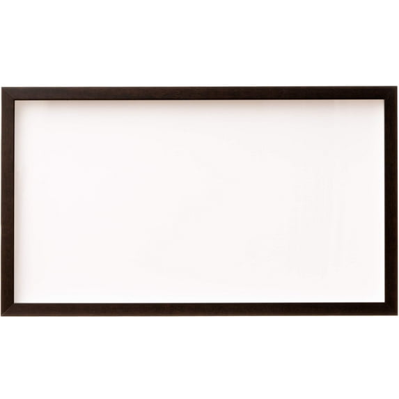 17x50 Shadow Box Brown Walnut Finish Solid Wood Display Frame | 0.875 Inch Moulding Width | 0.875