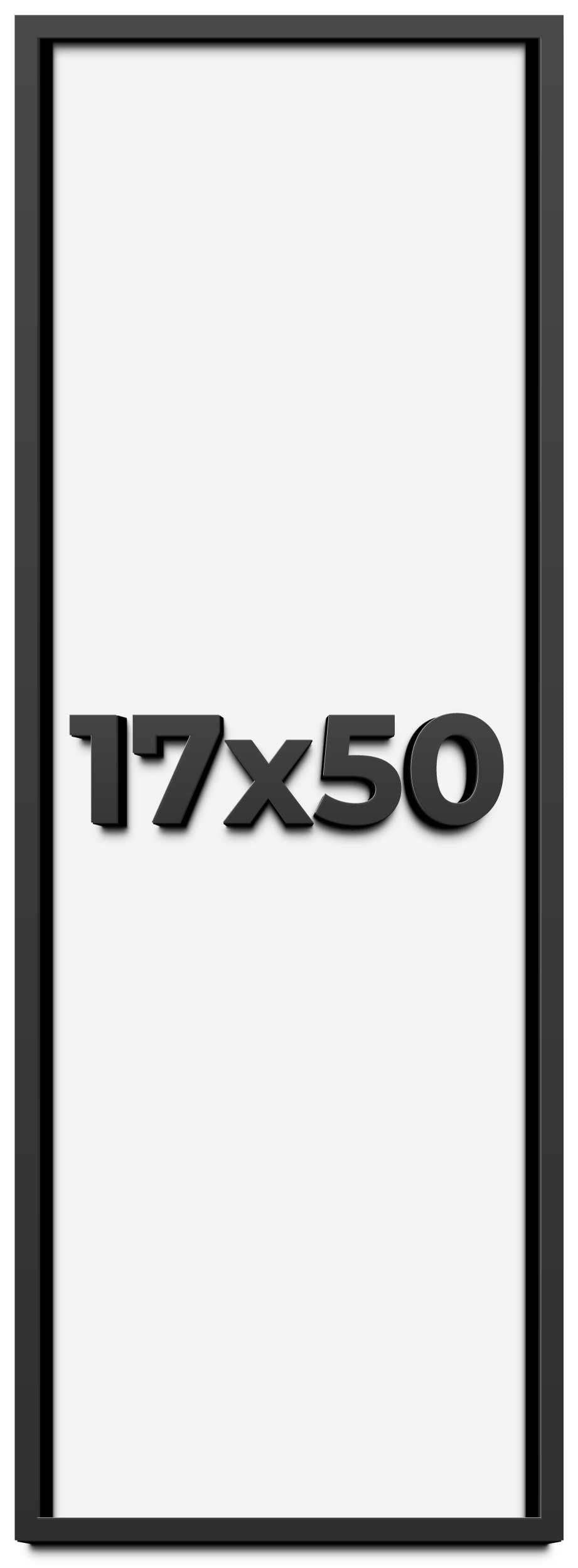 17x50 Shadow Box Frame Black | 1 inches Deep Real Wood Contemporary ...