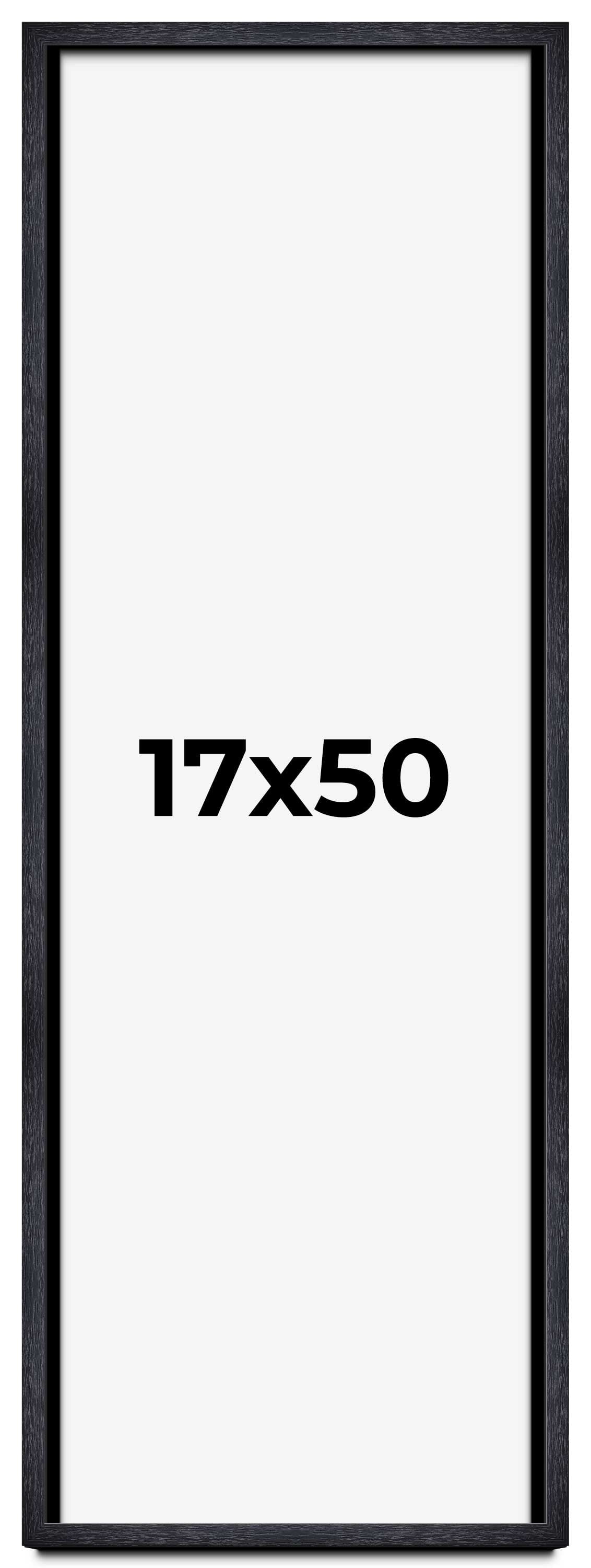 17x50 Shadow Box Frame Black | 1 Inches Deep Real Wood Farmhouse ...