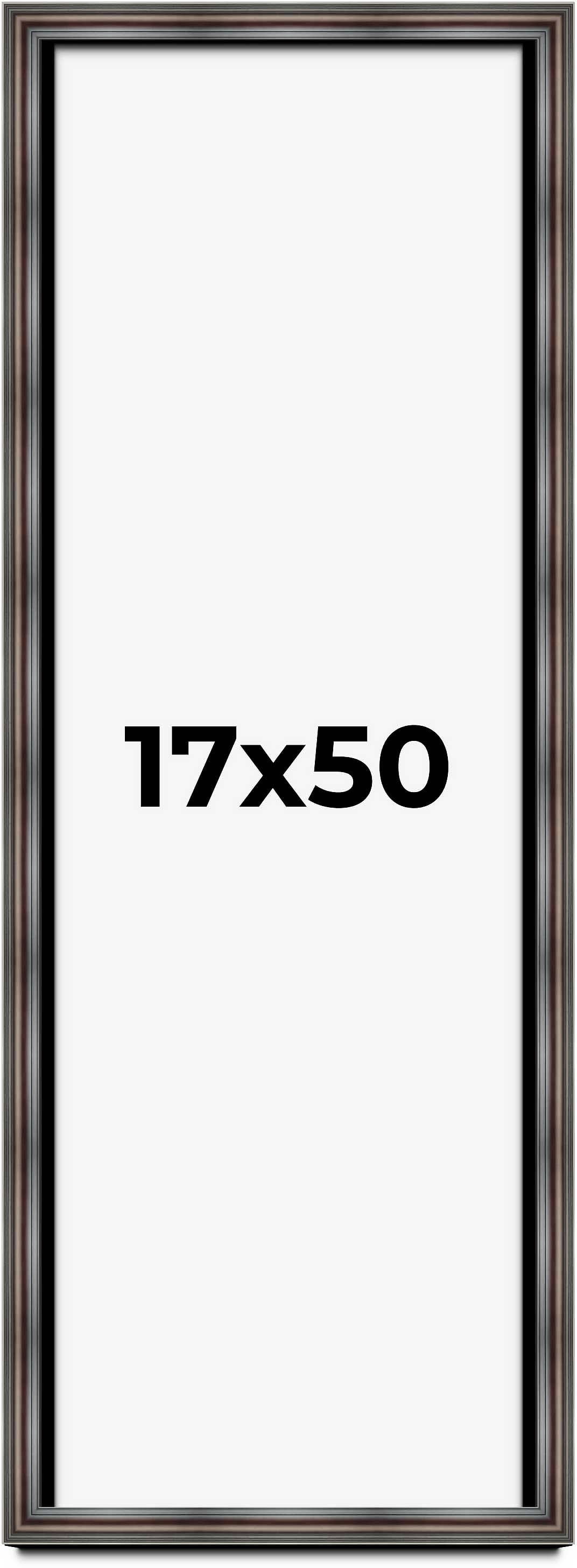 17x50 Shadow Box Frame Brown Cherry | 2.625 Inches Deep Pine Wood ...