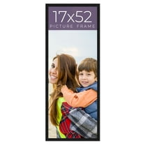 17x52 Frame Black Real Wood Picture Frame Width 0.75 inches | Interior Frame Depth 0.5 inches |