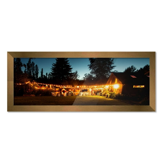 17x58 Frame Metallic Bronze Picture Frame - Modern Photo Frame Includes UV Acrylic Shatter Guard