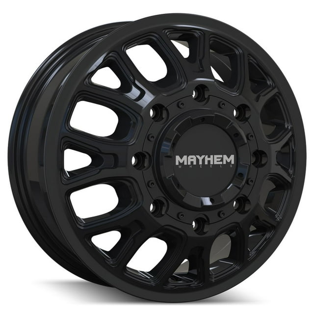 17x6.5 Mayhem 8107D Cogent Gloss Black DUALLY FRONT Wheel 8x210 (125mm)