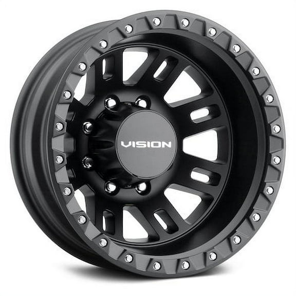17x6.5 Vision 408 Manx 2 Dually Blk DUALLY REAR Wheel 8x6.5 (-143.35mm)
