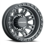 17x6.5 Vision 408 Manx 2 Dually Grey DUALLY REAR Wheel 8x6.5 -143.35mm