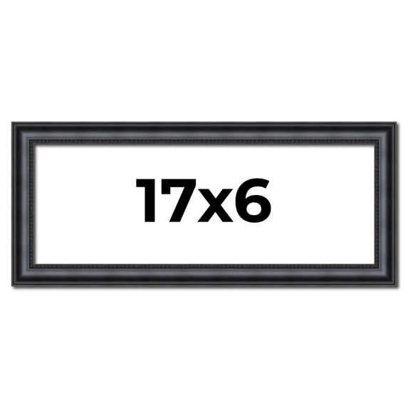 17x6 Frame Black Real Wood Picture Frame Width 1.25 inches | Interior Frame Depth 0.5 inches |