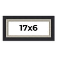 thumbnail image 1 of 17x6 Frame Black Real Wood Picture Frame Width 2.25 Inches | Interior Frame Depth 0.5 Inches |, 1 of 8