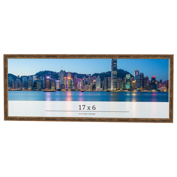 17x6 Frame Gold Kingsley Distressed Solid Wood Picture Frame Width 0.75 Inches | Interior Frame