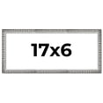 thumbnail image 1 of 17x6 Frame Silver Picture Frame - Complete Modern Photo Frame Includes UV Acrylic Shatter Guard, 1 of 8