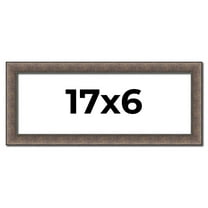 17x6 Frame Silver Real Wood Picture Frame Width 1.25 Inches | Interior Frame Depth 0.5 Inches |