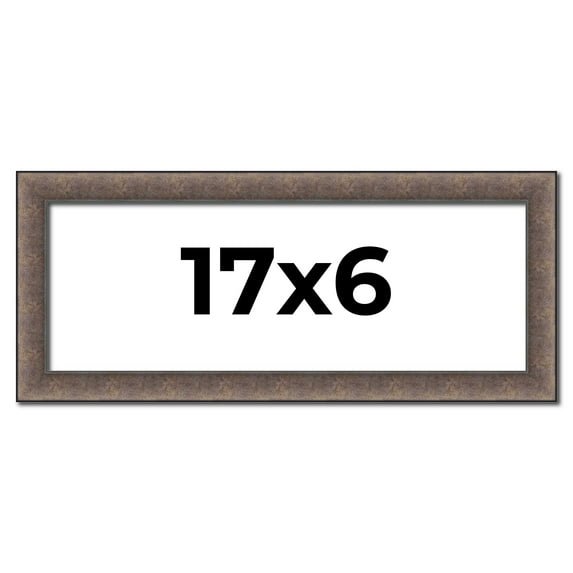 17x6 Frame Silver Real Wood Picture Frame Width 1.25 Inches | Interior Frame Depth 0.5 Inches |
